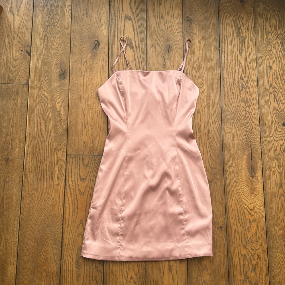 aritzia 10 light pink mauve shimmer dress size 0 - Picture 4 of 5